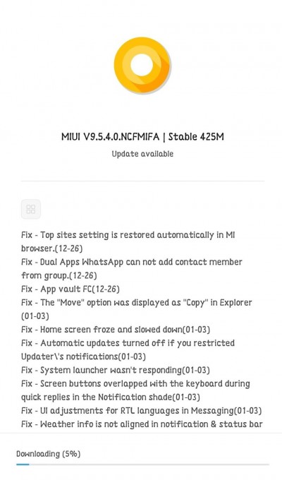 Redmi Note 4 Receiving MIUI 9.5 OTA Update