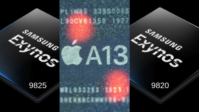 Apple A13 Bionic vs Exynos 9820 vs Exynos 9825 compare