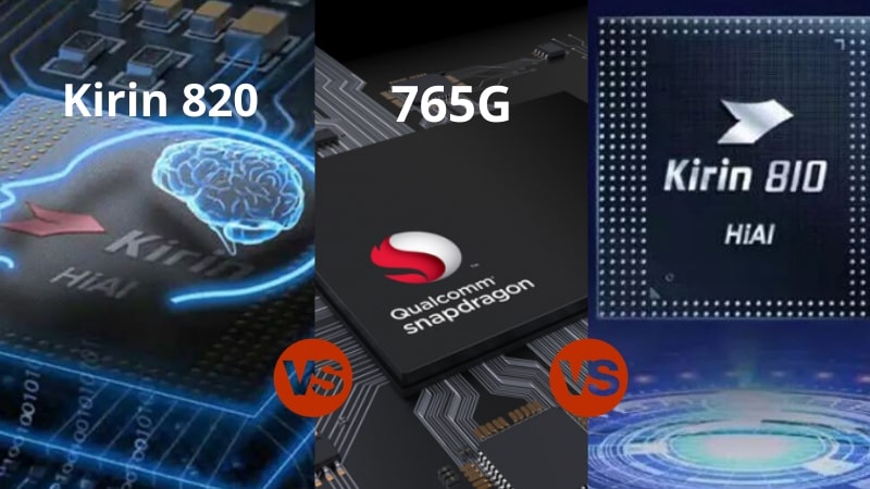 Kirin 820 5G vs Snapdragon 765G vs Kirin 810