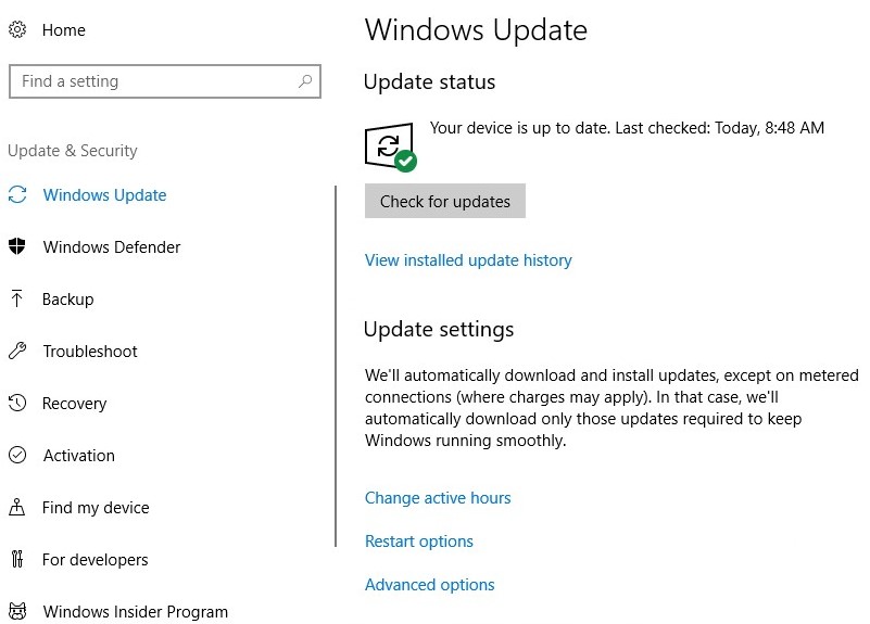 windows 11 update page