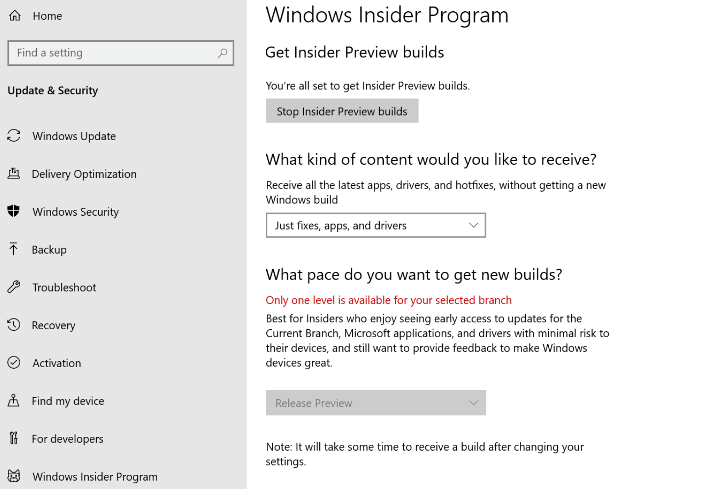 windows insider release