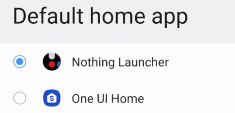Nothing Launcher as your Default Launcher