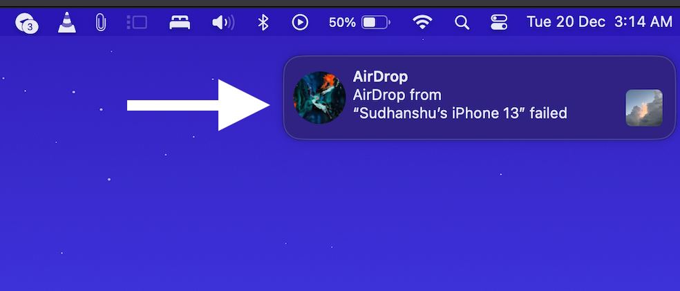 AirDrop Failed