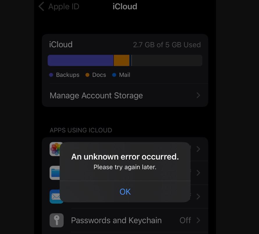 issues with iCloud Drive