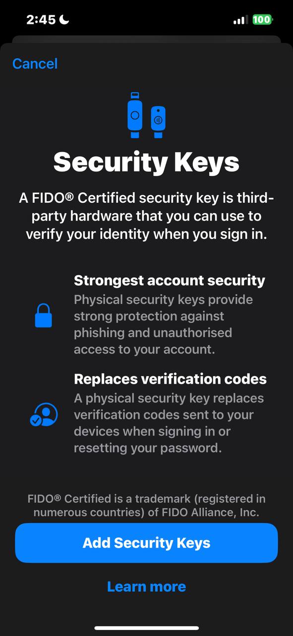 security of Apple ID