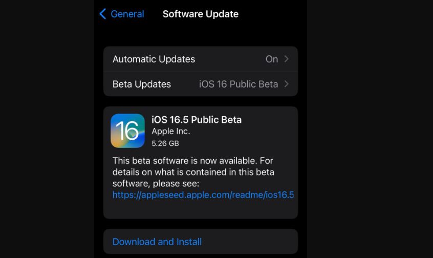 ios 16.5 beta
