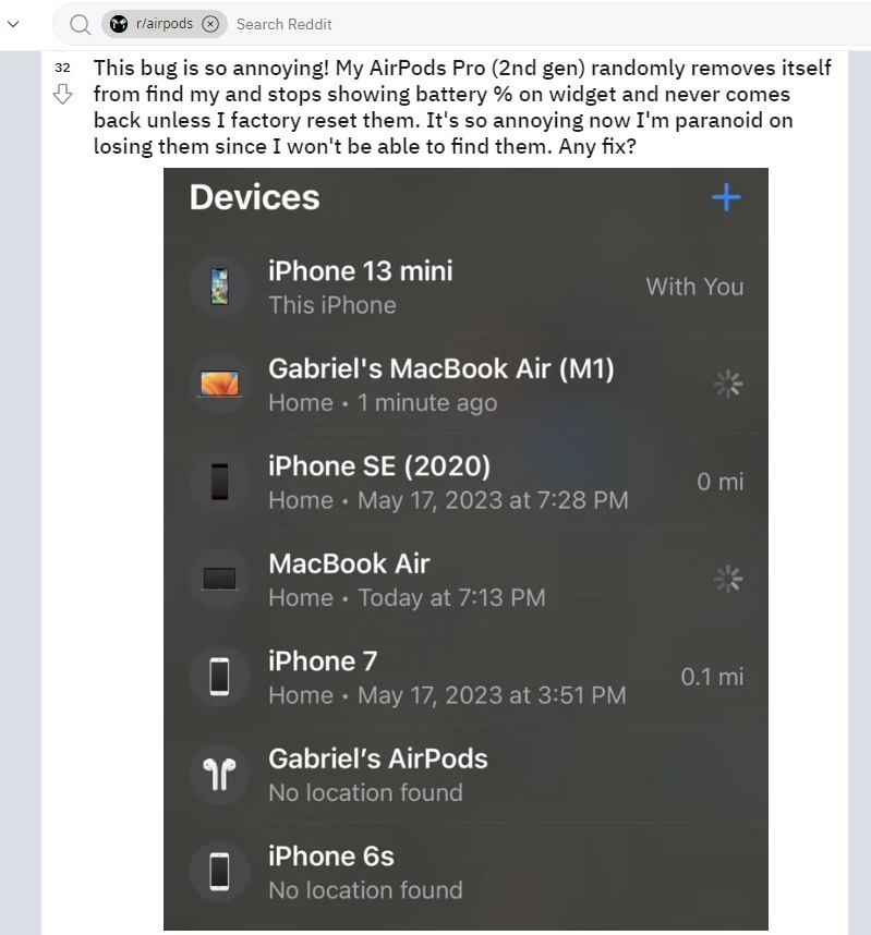 AirPods Pro and Cases Not Showing Up