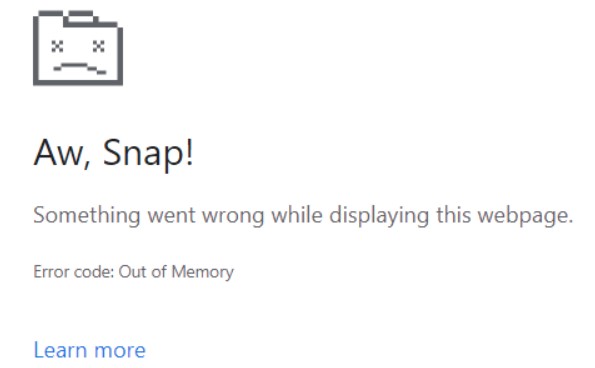 Error code: Out of Memory