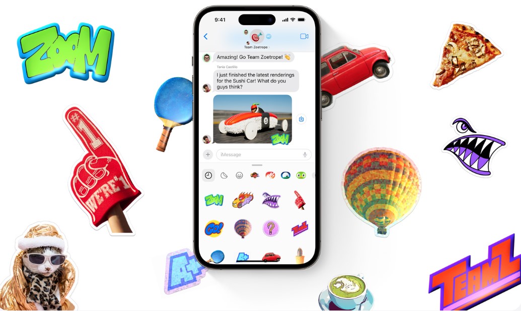 stickers in one place