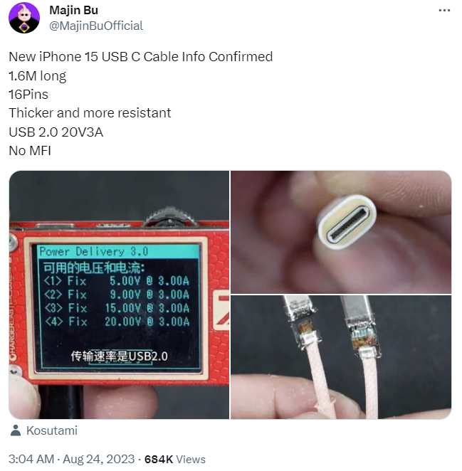 iPhone 15 USB C Cable
