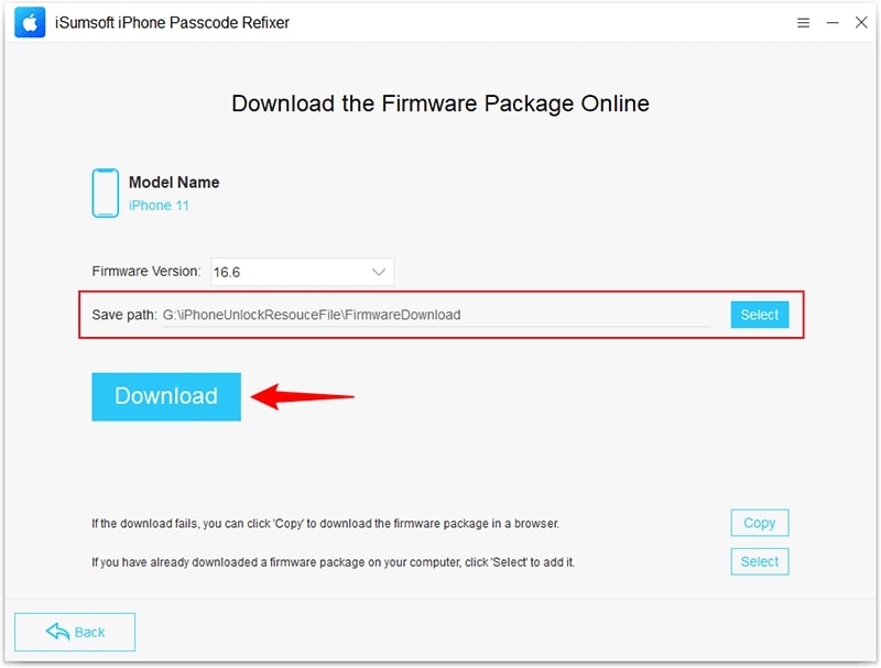 firmware and click Download