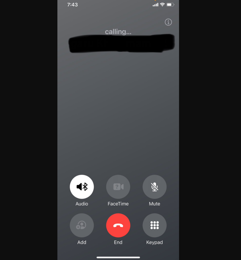 Gray Call Screen