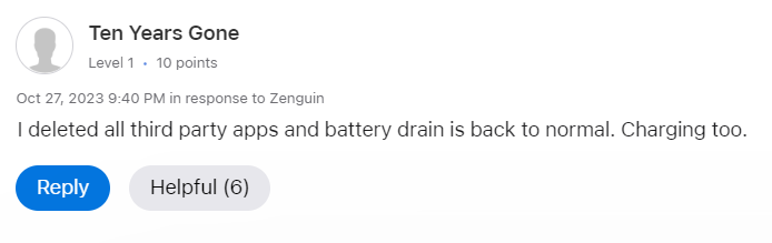 Watch battery drain