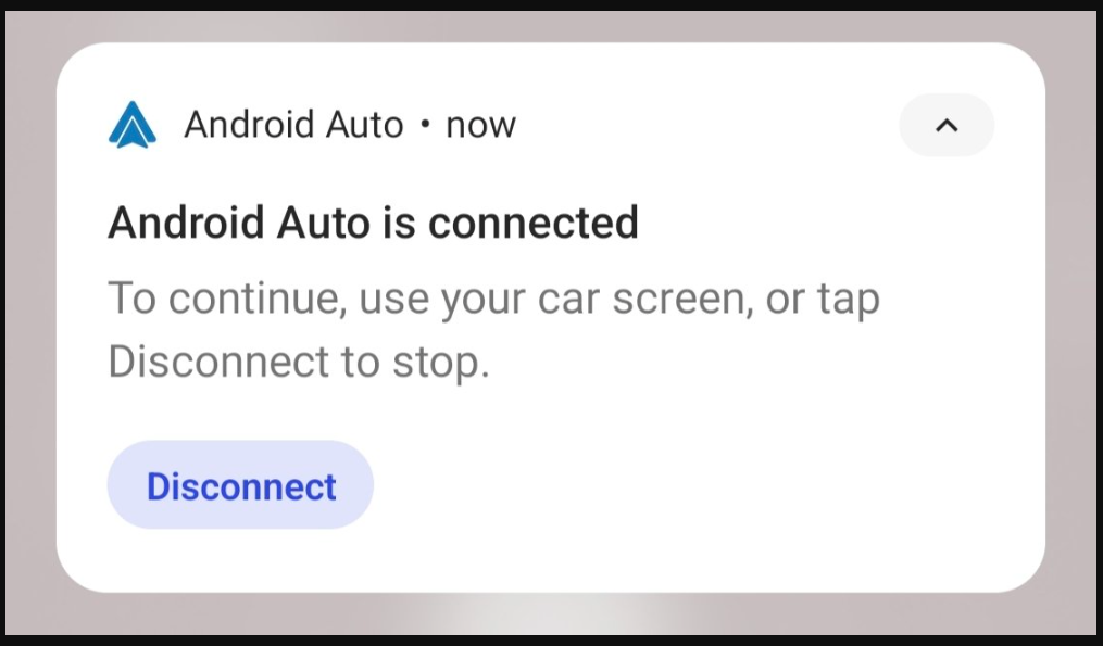 Android Auto notification
