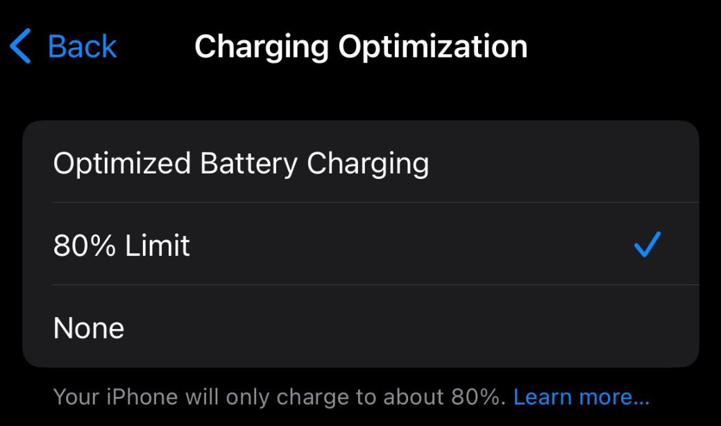charging at 80