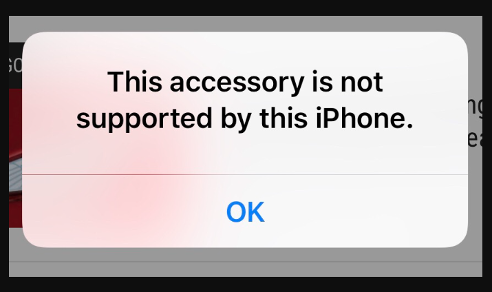 Accessory is not supported