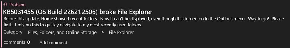 broken file explorer