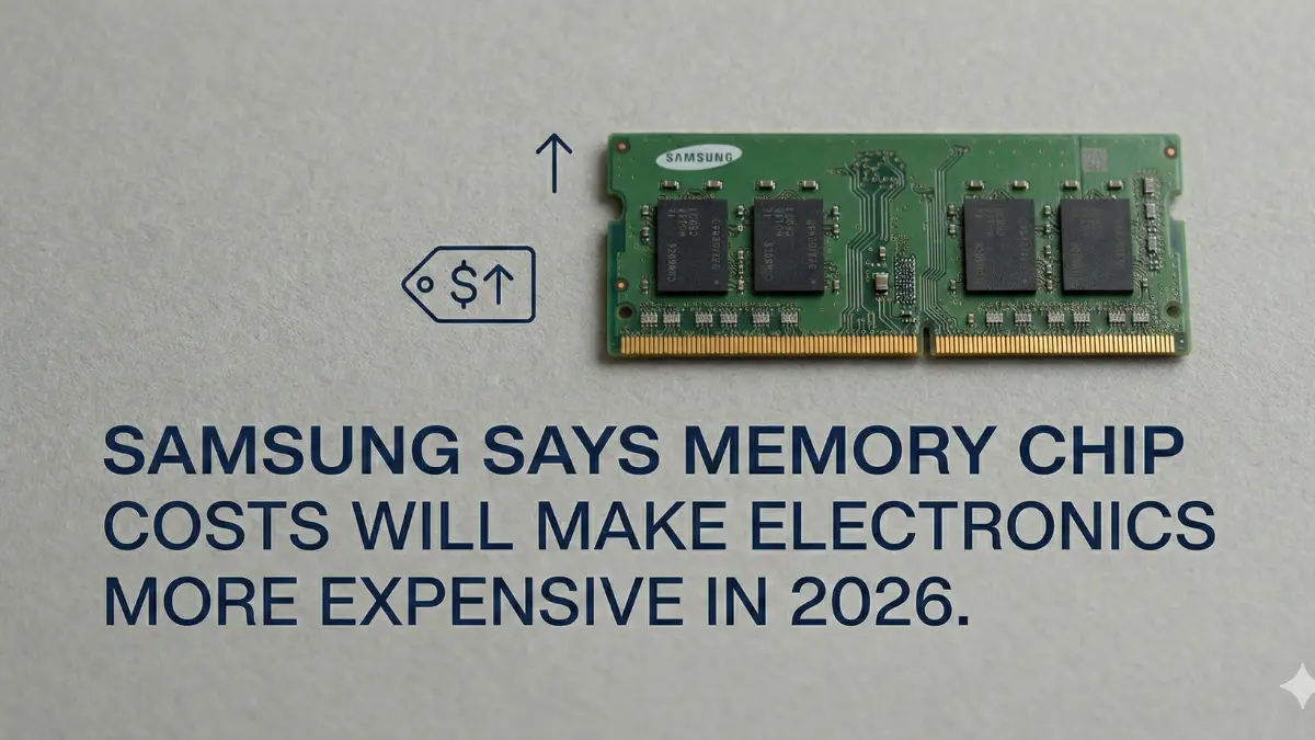 Samsung Says Memory Chip Costs Will Make Electronics More Expensive in 2026