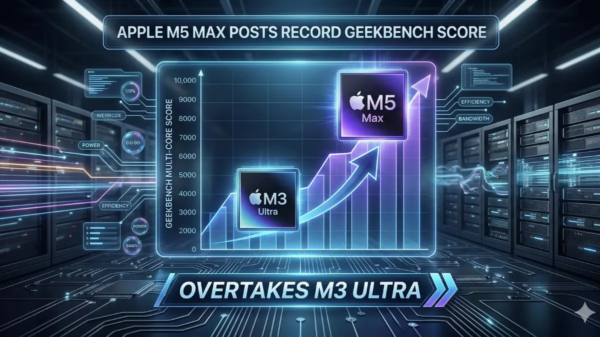 Apple M5 Max Posts Record Geekbench Score, Overtakes M3 Ultra