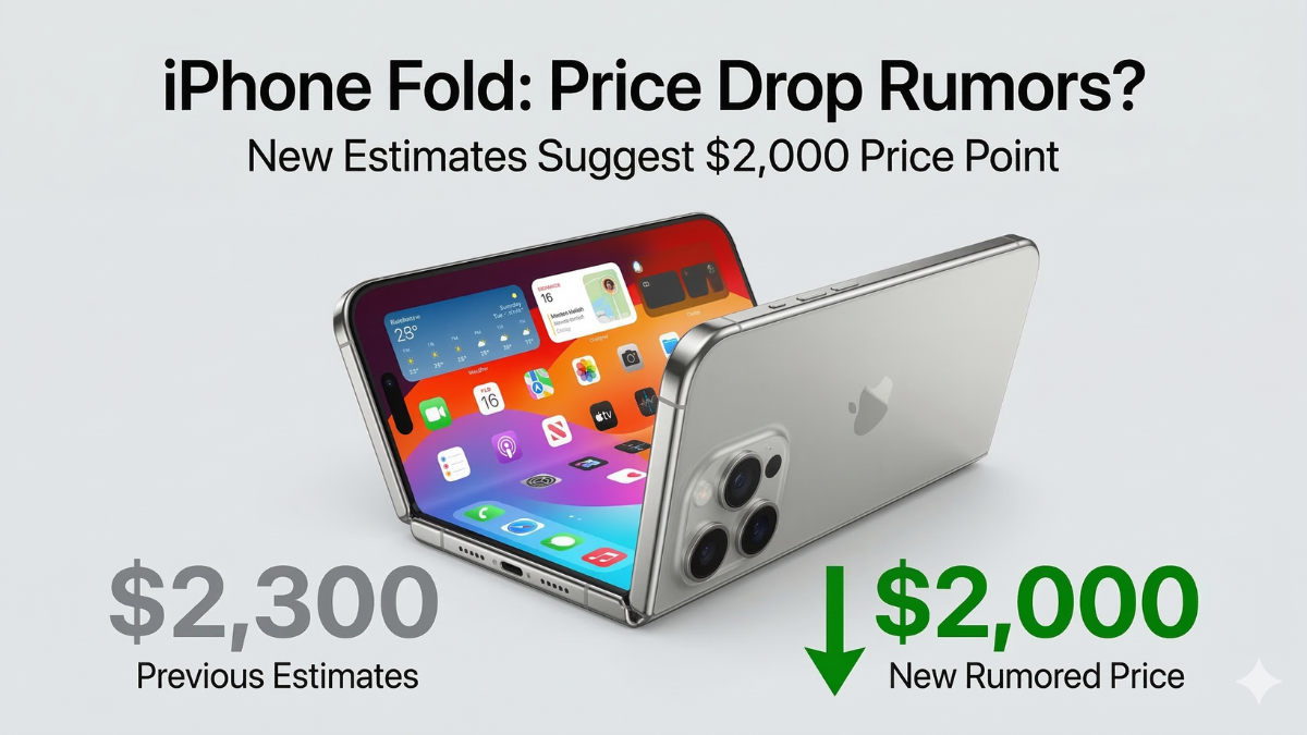 Apple may price the iPhone Fold at $2000, undercutting earlier $2300 estimates