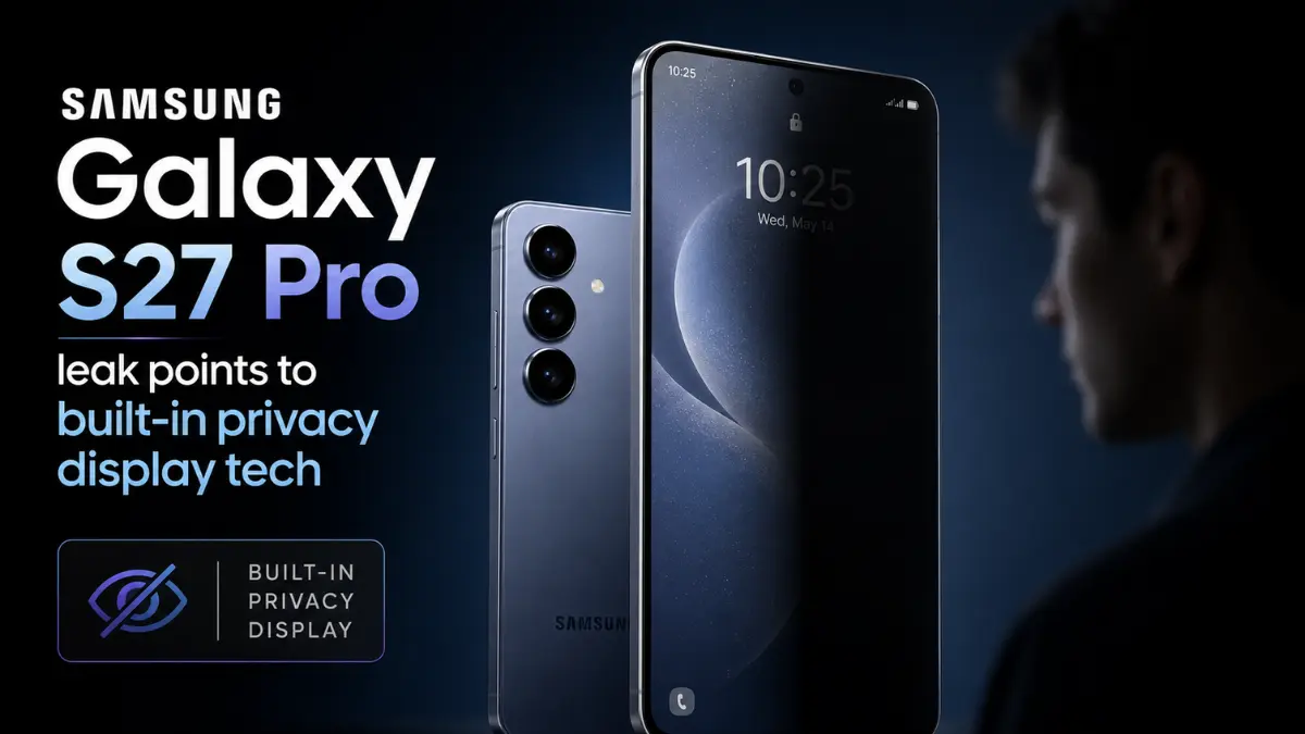 Samsung Galaxy S27 Pro leak points to built-in privacy display tech