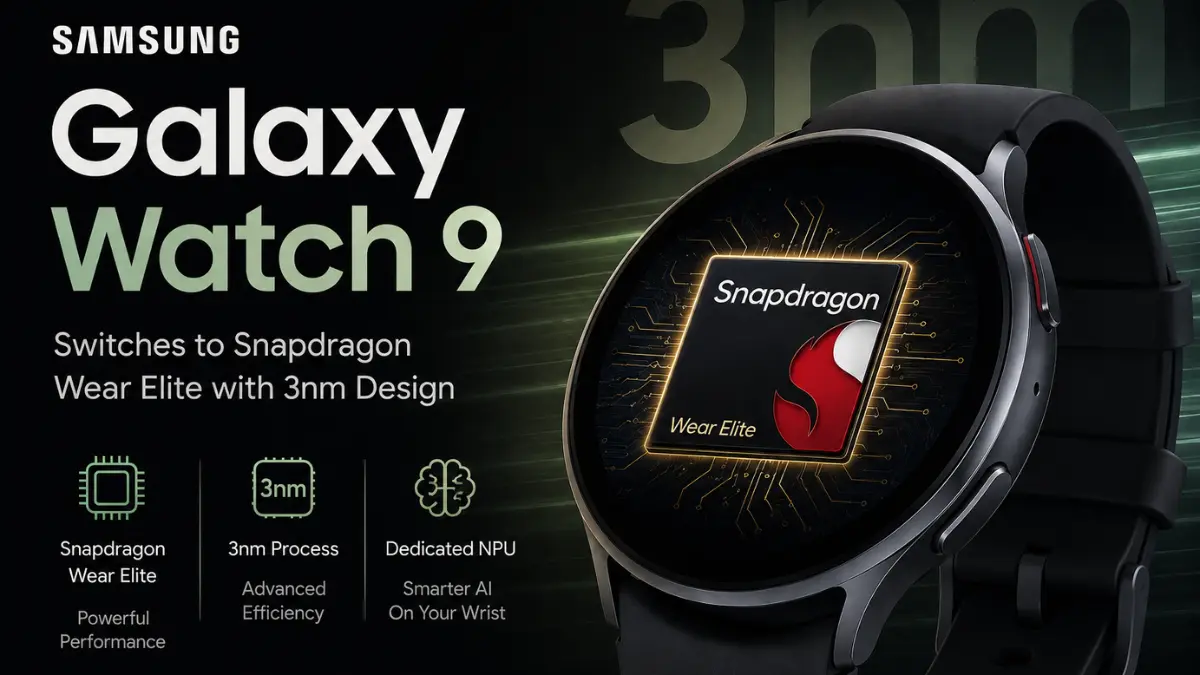 Samsung Galaxy Watch 9 Switches to Snapdragon Wear Elite with 3nm Design