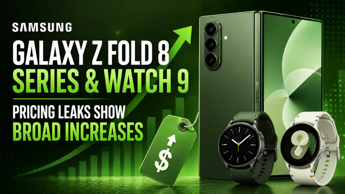 Samsung Galaxy Z Fold 8 series and Watch 9 pricing leaks show broad increases
