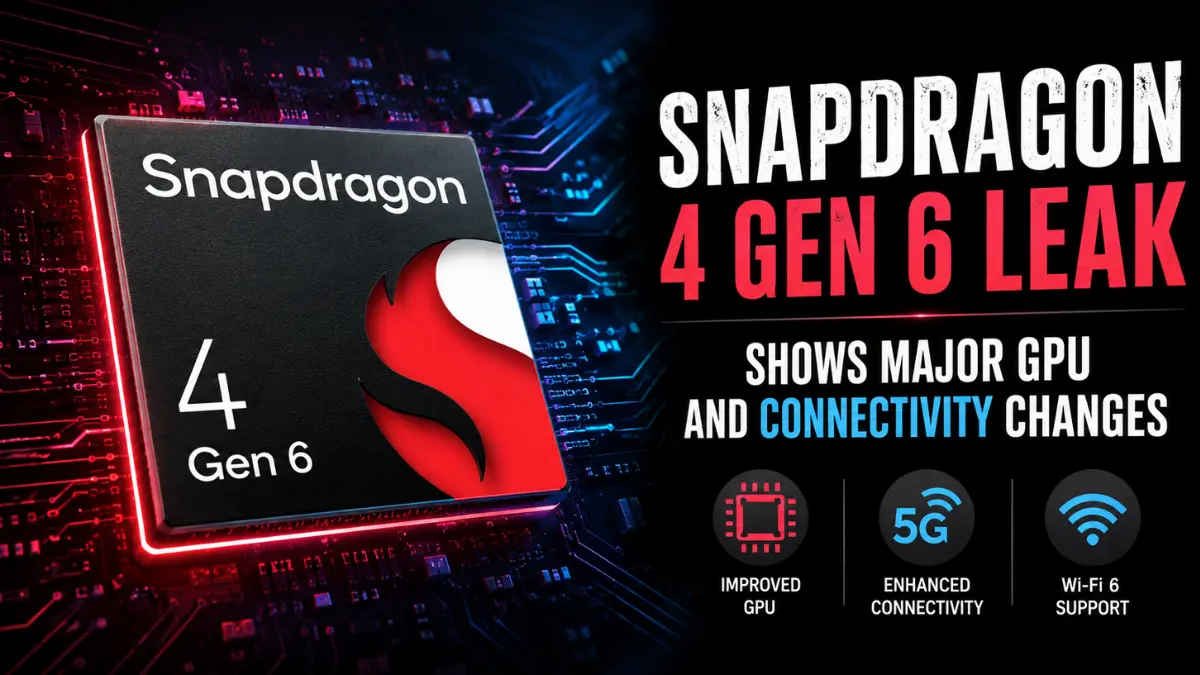 Snapdragon 4 Gen 6 Leak Shows Major GPU and Connectivity Changes