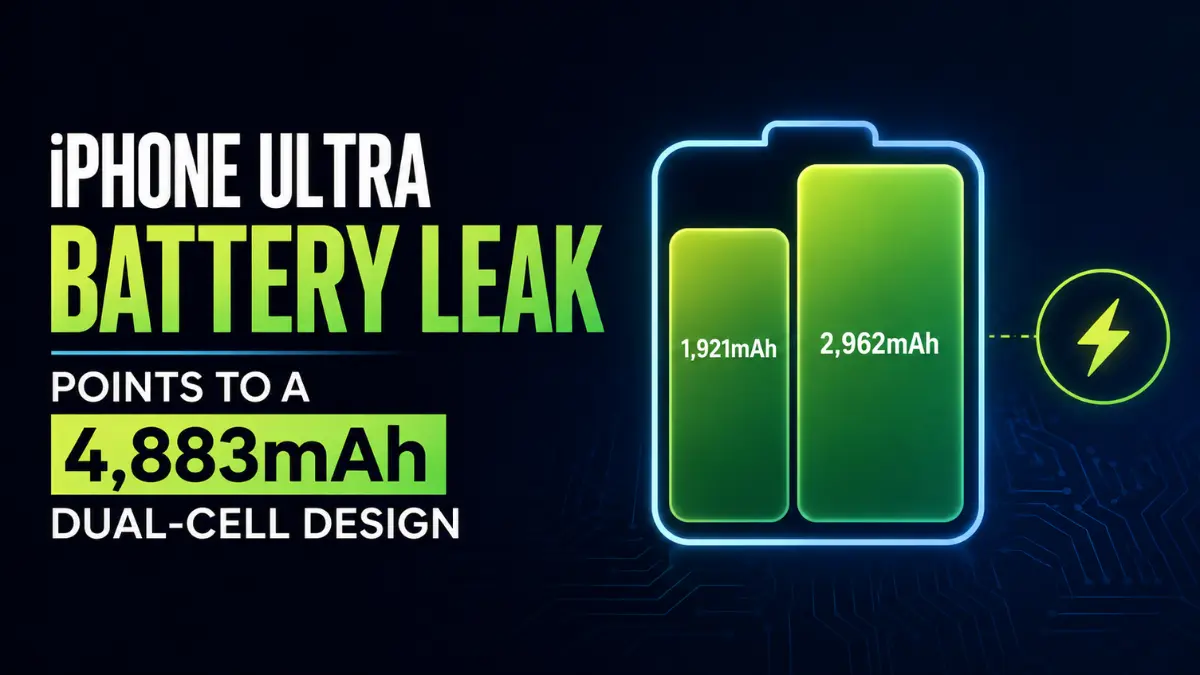 iPhone Ultra Battery Leak Points to a 4,883mAh Dual-cell Design